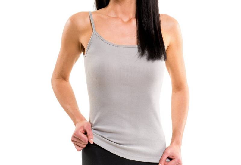 HERMKO Unterhemd 1560 Damen Träger Top, Unterhemd m. Spaghettiträger 100% Bio-Baumwolle von HERMKO