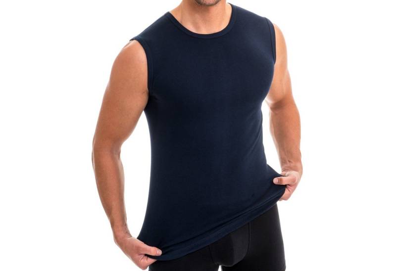 HERMKO Achseltop 3040 Herren Muskelshirt aus 100% Biobaumwolle, Unterhemd Vest Rundhals von HERMKO