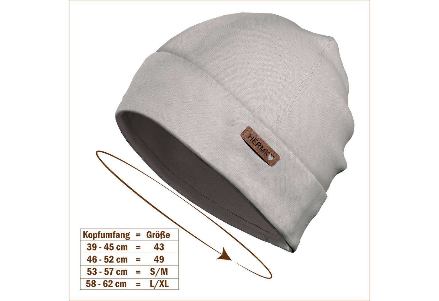 HERMKO Beanie 881210 881210 Bequeme Kinder Mütze 100% Bio-Baumwolle Übergangszeit Beanie von HERMKO