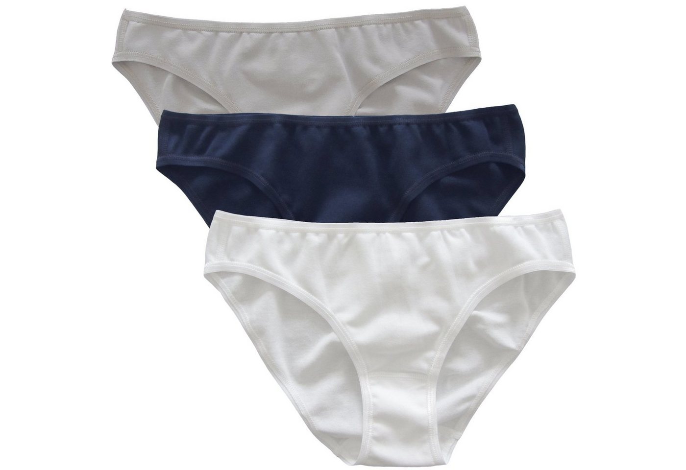 HERMKO Bikinislip 5032 3er Pack Damen Mini Slips aus Baumwolle / Elastan von HERMKO