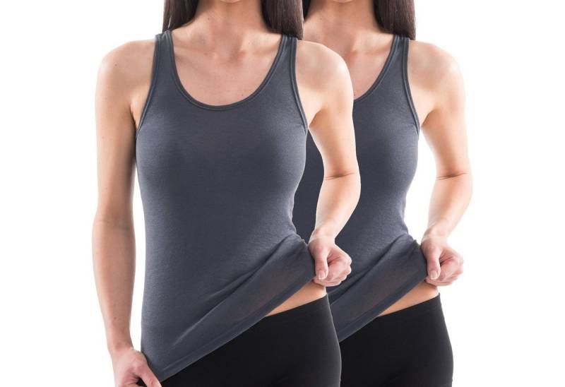 HERMKO Funktionsunterhemd 61310 2er Pack Damen Tank Top Funktionsunterwäsche von HERMKO