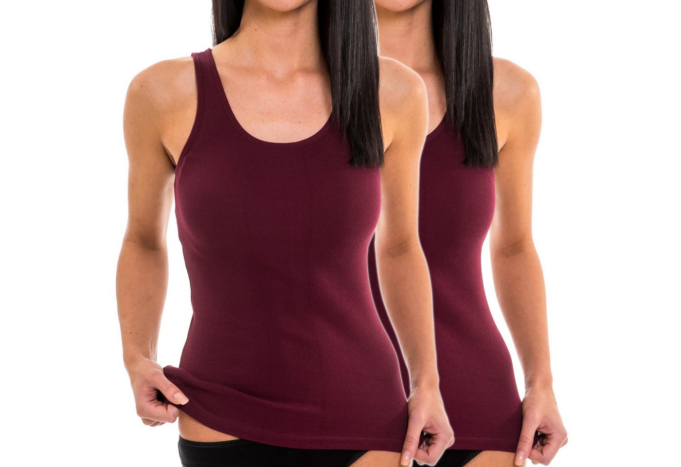 HERMKO Funktionsunterhemd 61310 2er Pack Damen Tank Top Funktionsunterwäsche von HERMKO