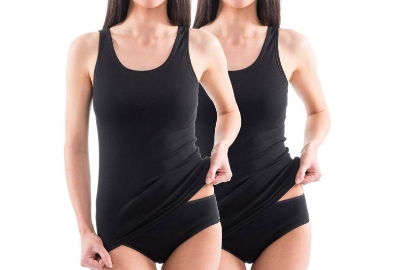 HERMKO Funktionsunterhemd 61310 2er Pack Damen Tank Top Funktionsunterwäsche von HERMKO