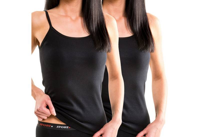 HERMKO Funktionsunterhemd 61560 2er Pack Damen Funktions Trägerhemd Top schnelltrocknend von HERMKO
