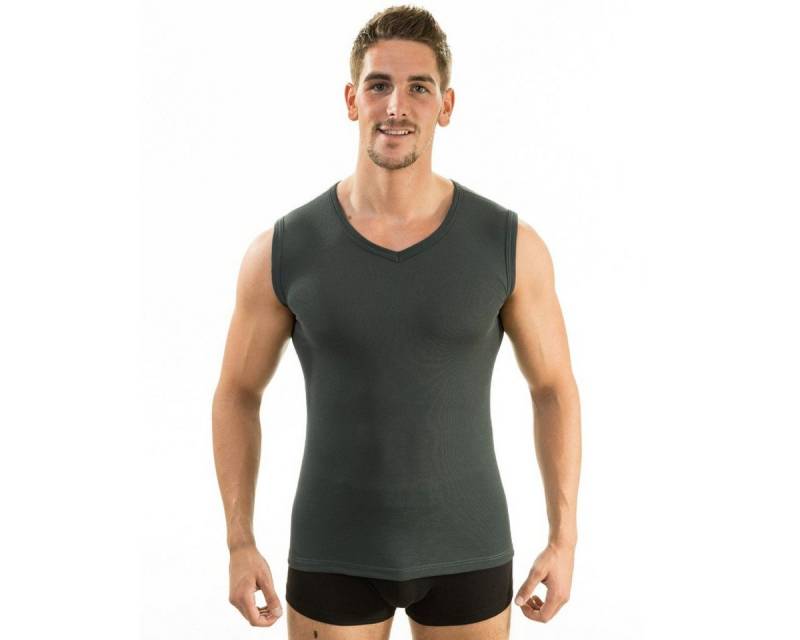 HERMKO Funktionsunterhemd 63050 Herren Funktions Tank Top mit V-Ausschnitt Funktionsuntehemd von HERMKO