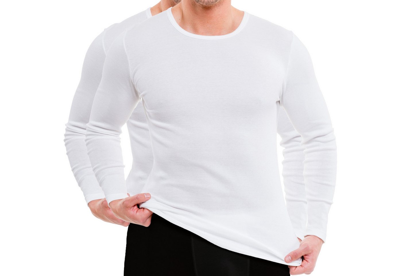 HERMKO Funktionsunterhemd 63640 2er Pack Herren Funktionsshirt langarm Sportunterhemd Longsleeve von HERMKO