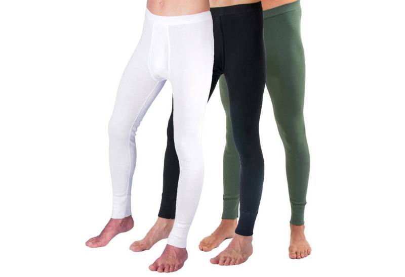 HERMKO Lange Unterhose 3540 3540 3er Pack Herren lange Unterhosen mit Eingriff Bio-Baumwolle von HERMKO