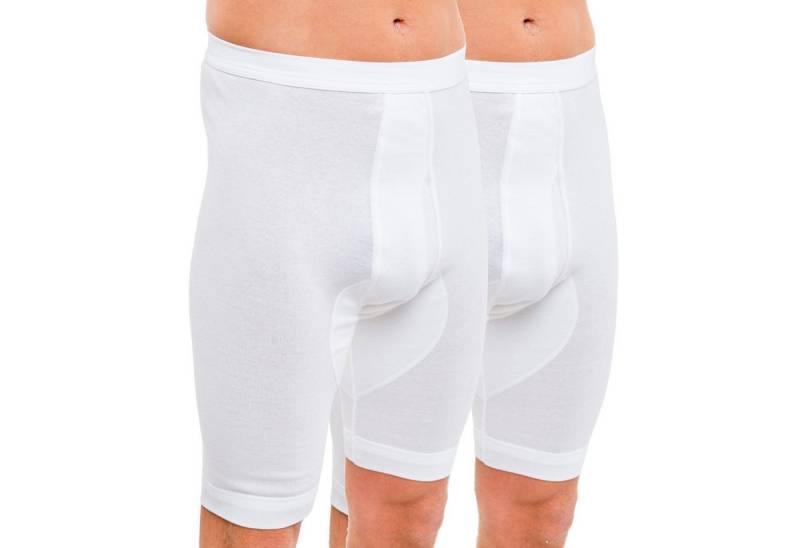 HERMKO Langer Boxer 3980 2er Pack Herren Longpant mit Eingriff, hoher Leib Bio-Baumwolle von HERMKO