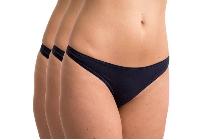 HERMKO String 5050 5050 3er Pack Damen Strings aus Baumwolle / Elastan von HERMKO