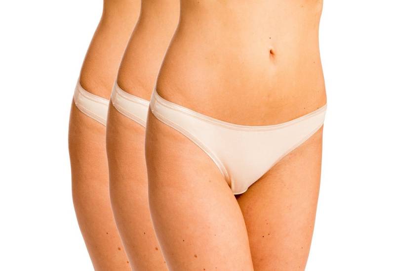 HERMKO String 5050 5050 3er Pack Damen Strings aus Baumwolle / Elastan von HERMKO