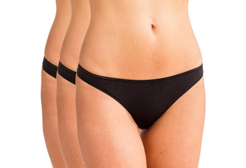 HERMKO String 5050 5050 3er Pack Damen Strings aus Baumwolle / Elastan von HERMKO