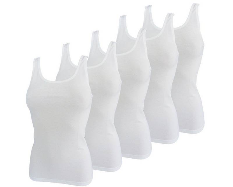 HERMKO Achselhemd 1310 5er Pack Damen Unterhemd aus 100% Bio-Baumwolle bis Größe 68/70 von HERMKO