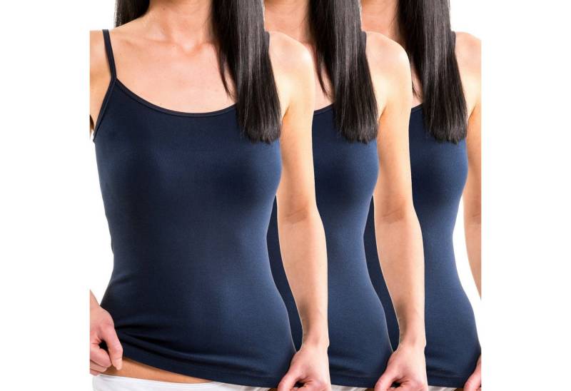 HERMKO Unterhemd 1560 3er Pack Damen Träger Top aus 100 % Bio-Baumwolle von HERMKO