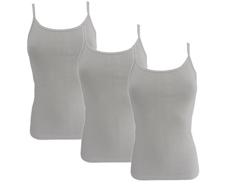 HERMKO Unterhemd 1560 3er Pack Damen Träger Top aus 100 % Bio-Baumwolle von HERMKO