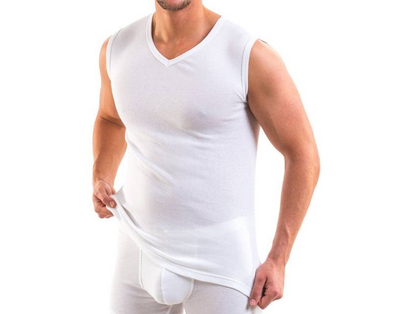 HERMKO Unterhemd 16050 Herren Business Muskelshirt V-Neck angenehm weich Dank Modal von HERMKO