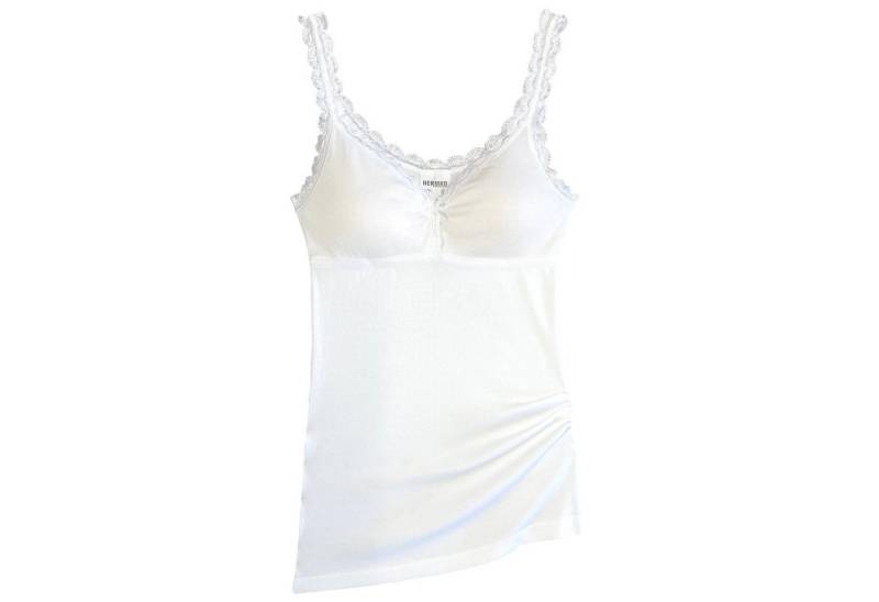 HERMKO Unterhemd 175803810 175803810 Damen BH-Hemd mit Spitze aus Baumwolle und Modal von HERMKO