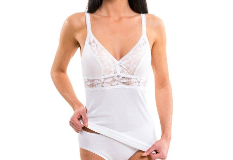 HERMKO Unterhemd 175803830 Damen BH-Hemd mit wunderschöner Spitze von HERMKO