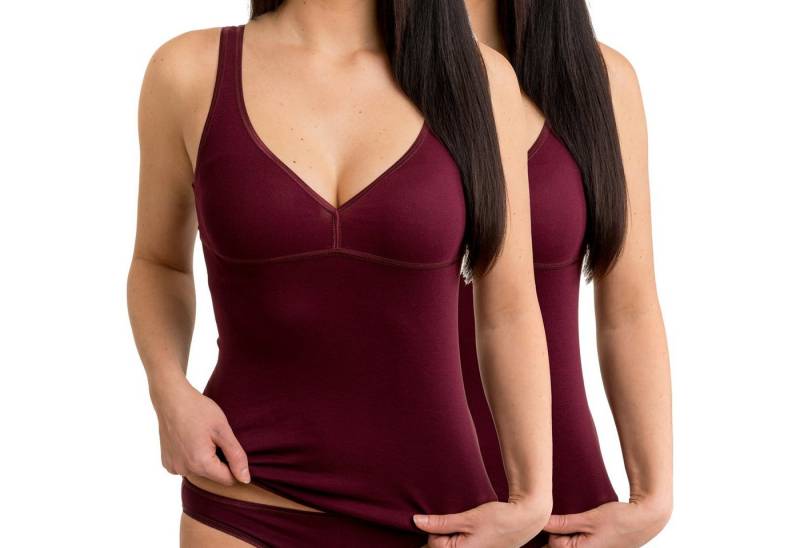 HERMKO Unterhemd 175803860 2er Pack Damen BH-Hemd 2er Pack (Weitere Farben) von HERMKO
