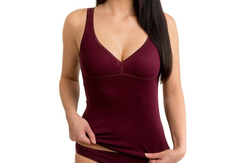 HERMKO Unterhemd 175803860 Damen BH-Hemd Unterhemd mit integriertem Bustier von HERMKO