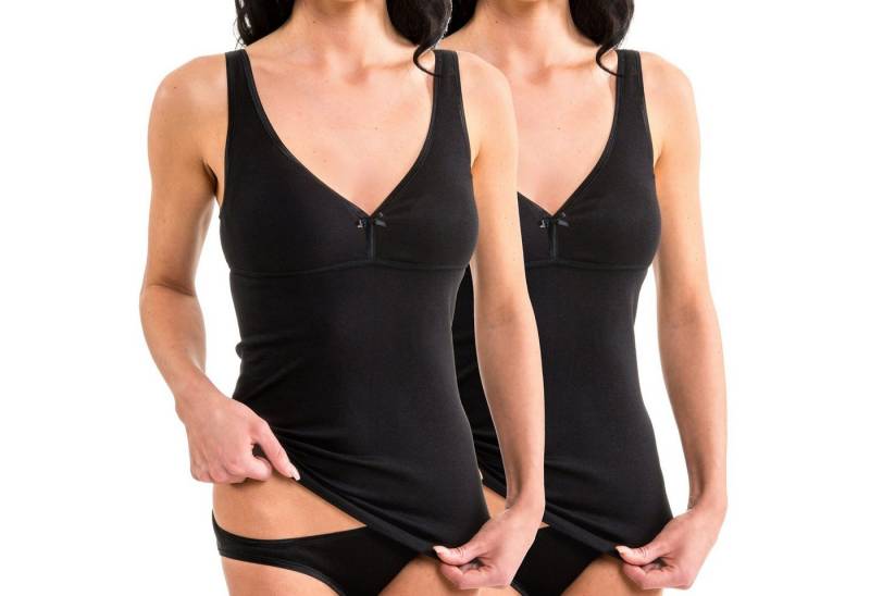 HERMKO Unterhemd 175803860 2er Pack Damen BH-Hemd 2er Pack (Weitere Farben) von HERMKO