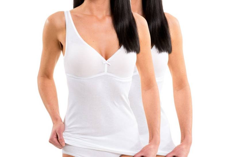 HERMKO Unterhemd 175803860 2er Pack Damen BH-Hemd 2er Pack (Weitere Farben) von HERMKO