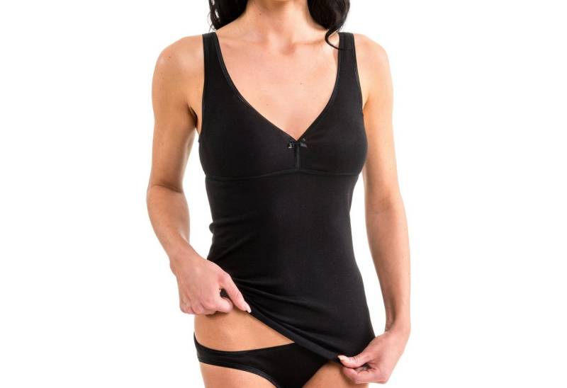 HERMKO Unterhemd 175803860 Damen BH-Hemd Unterhemd mit integriertem Bustier von HERMKO