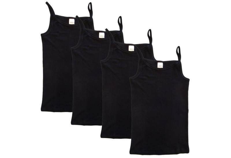 HERMKO Unterhemd 2460 4er Pack Mädchen Träger Top, Unterhemd aus Bio-Baumwolle von HERMKO