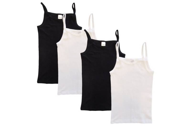 HERMKO Unterhemd 2460 4er Pack Mädchen Träger Top, Unterhemd aus Bio-Baumwolle von HERMKO