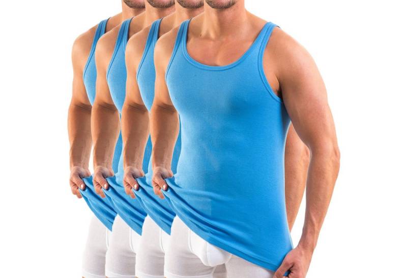 HERMKO Unterhemd 3000 4er Pack Herren Tank Top (Weitere Farben) Bio-Baumwolle von HERMKO