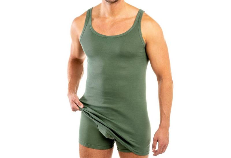 HERMKO Unterhemd 3007 extralanges Herren Unterhemd (10 cm) Achselhemd aus Baumwolle von HERMKO