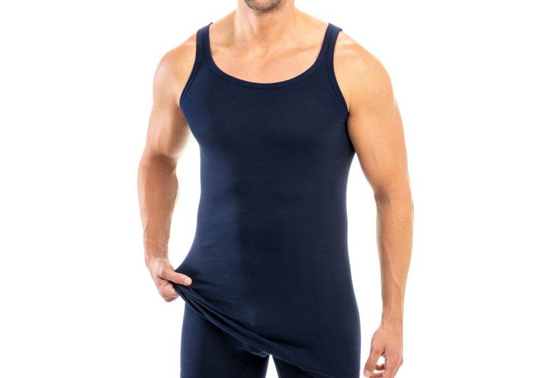 HERMKO Unterhemd 3007 extralanges Herren Unterhemd (10 cm) Achselhemd aus Baumwolle von HERMKO