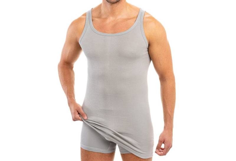 HERMKO Unterhemd 3007 extralanges Herren Unterhemd (10 cm) Achselhemd aus Baumwolle von HERMKO