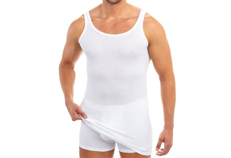 HERMKO Unterhemd 3007 extralanges Herren Unterhemd (10 cm) Achselhemd aus Baumwolle von HERMKO