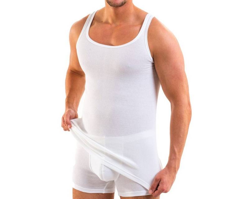 HERMKO Unterhemd 3018 Herren Unterhemd Doppelripp aus 100% Bio-Baumwolle von HERMKO