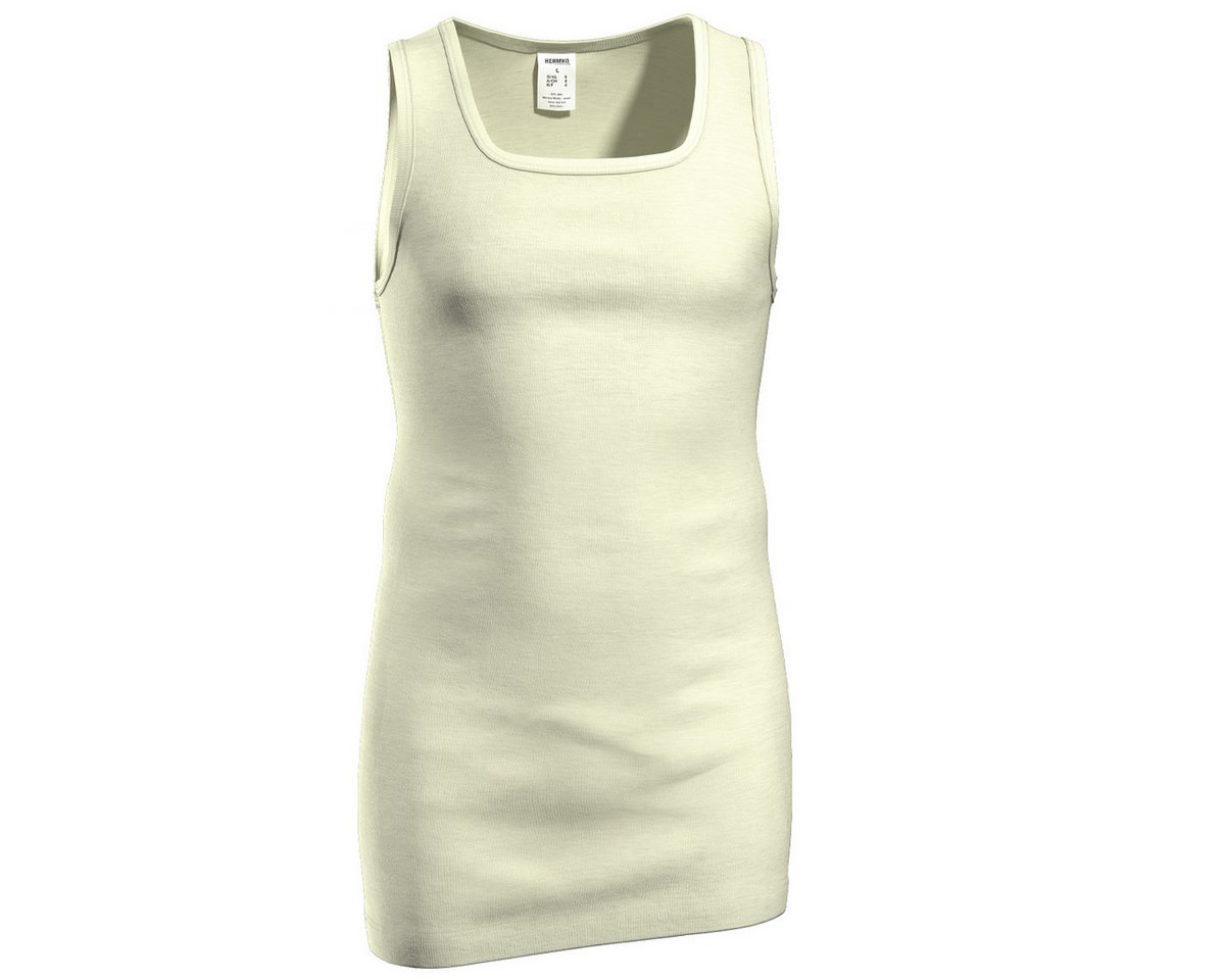 HERMKO Unterhemd 40027 40027 Herren Tank Top  in extralang aus Merinowolle / Tencel von HERMKO