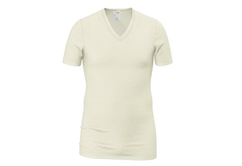 HERMKO Unterhemd 40488 Herren kurzarm Shirt mit V-Ausschnitt aus Merinowolle / Tencel von HERMKO