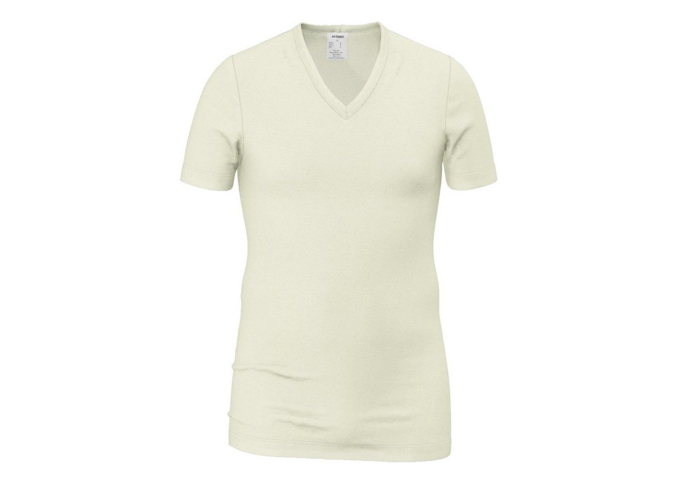 HERMKO Unterhemd 40488 Herren kurzarm Shirt mit V-Ausschnitt aus Wolle / Tencel von HERMKO