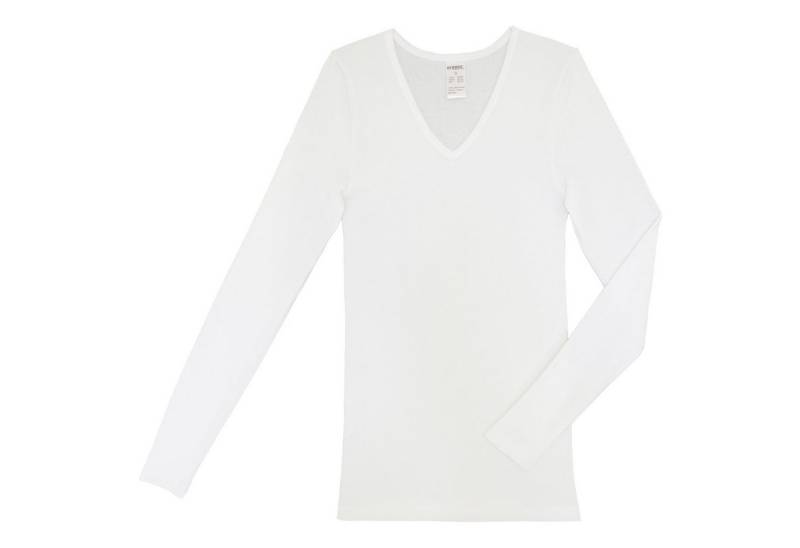 HERMKO Unterziehshirt 13680 Damen langarm Unterhemd mit V-Ausschnitt longsleeve von HERMKO