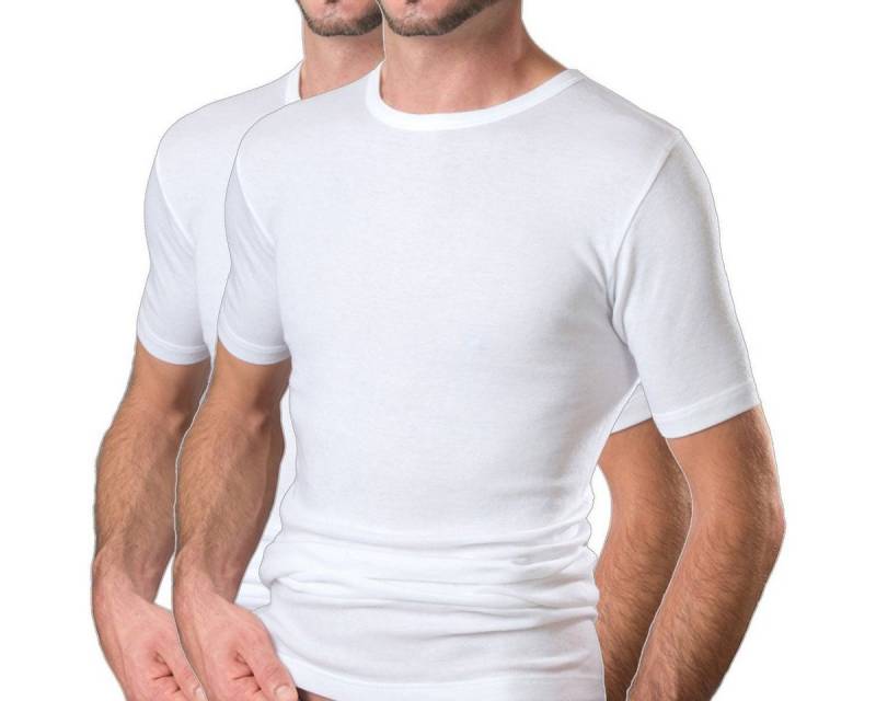 HERMKO Unterziehshirt 16800 2er Pack Herren Business kurzarm Unterhemd weich Dank Modal von HERMKO