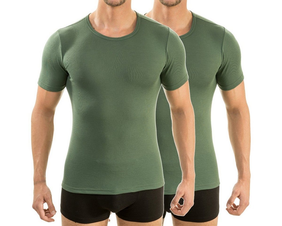 HERMKO Unterziehshirt 3840 2er Pack Herren kurzarm Shirt 100% Bio-Baumwolle, Unterhemd von HERMKO