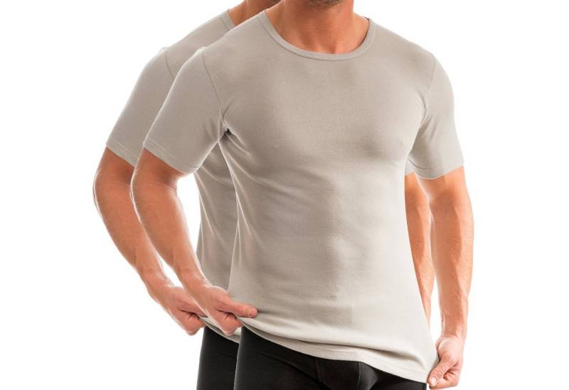 HERMKO Unterziehshirt 3840 2er Pack Herren kurzarm Shirt 100% Bio-Baumwolle, Unterhemd von HERMKO