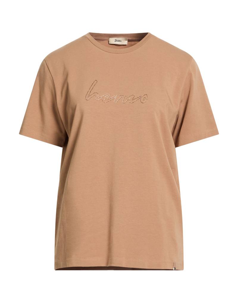 HERNO T-shirts Damen Hellbraun von HERNO