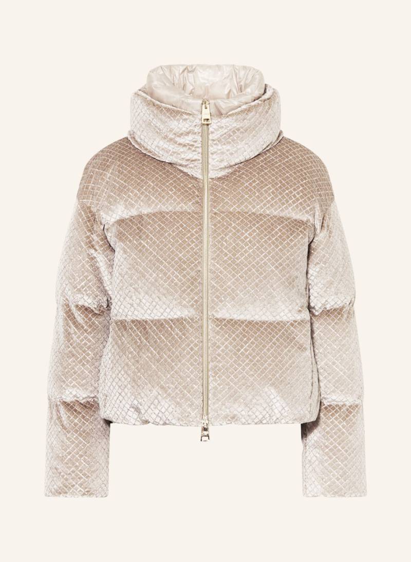 Herno Daunenjacke Aus Samt Mit Pailletten beige von HERNO