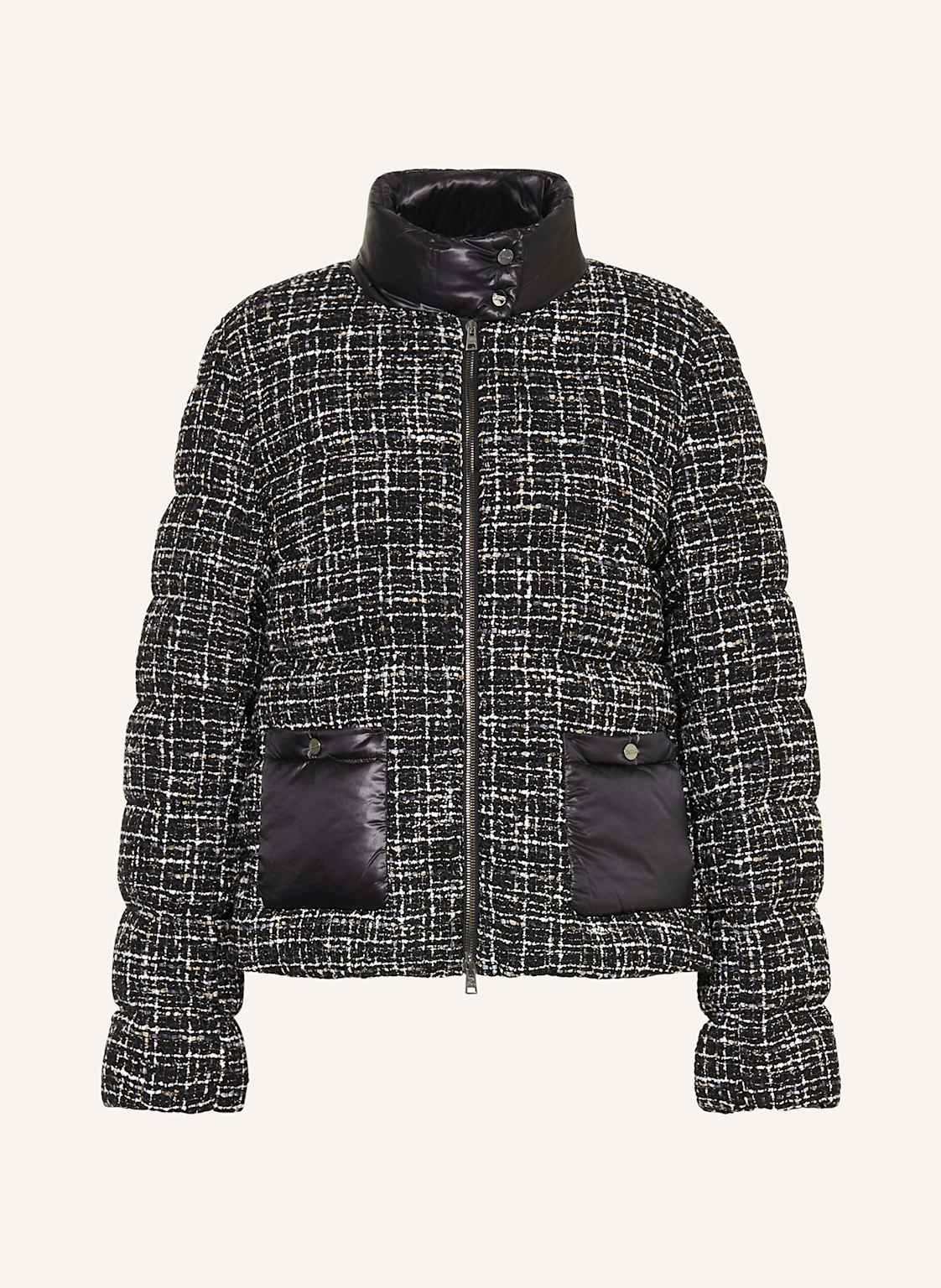 Herno Daunenjacke Aus Tweed Mit Glitzergarn schwarz von HERNO