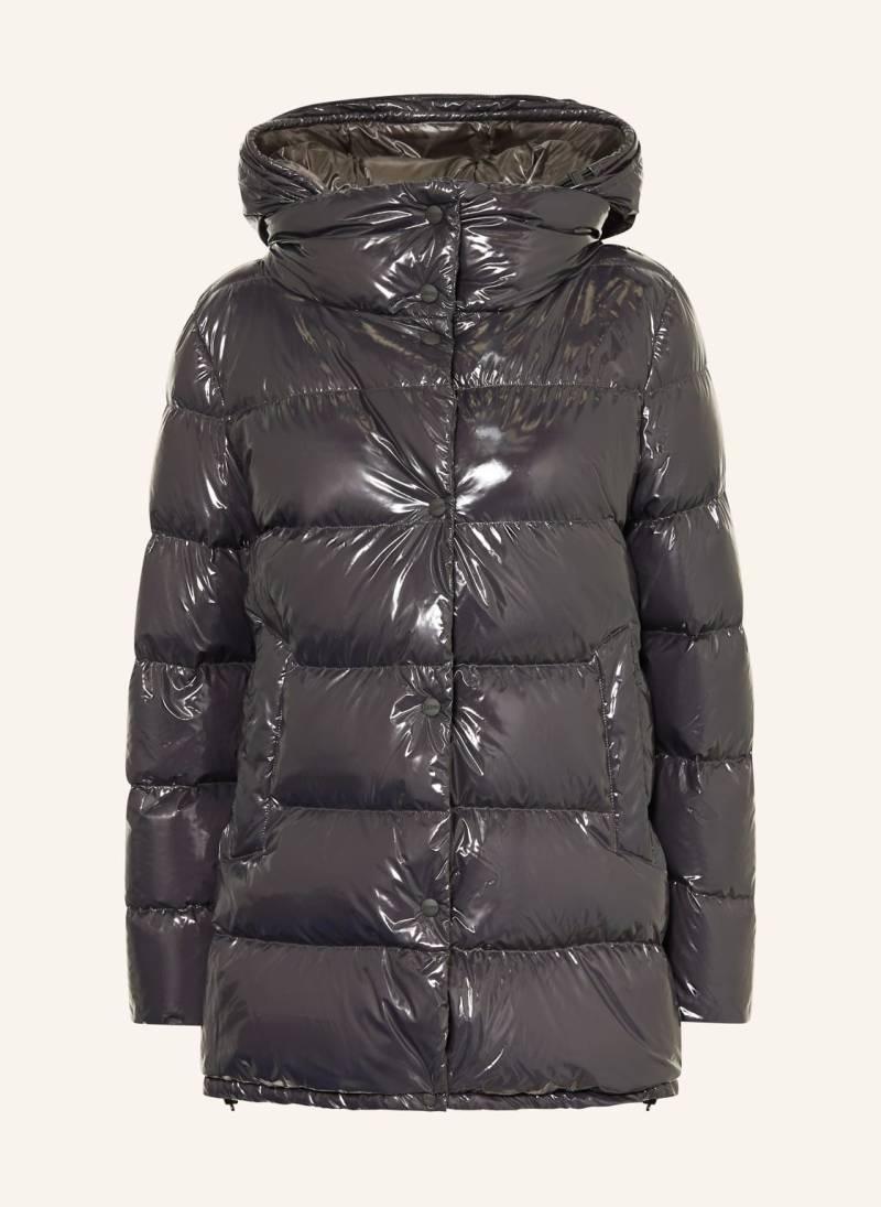 Herno Daunenjacke Mit Abnehmbarer Kapuze grau von HERNO