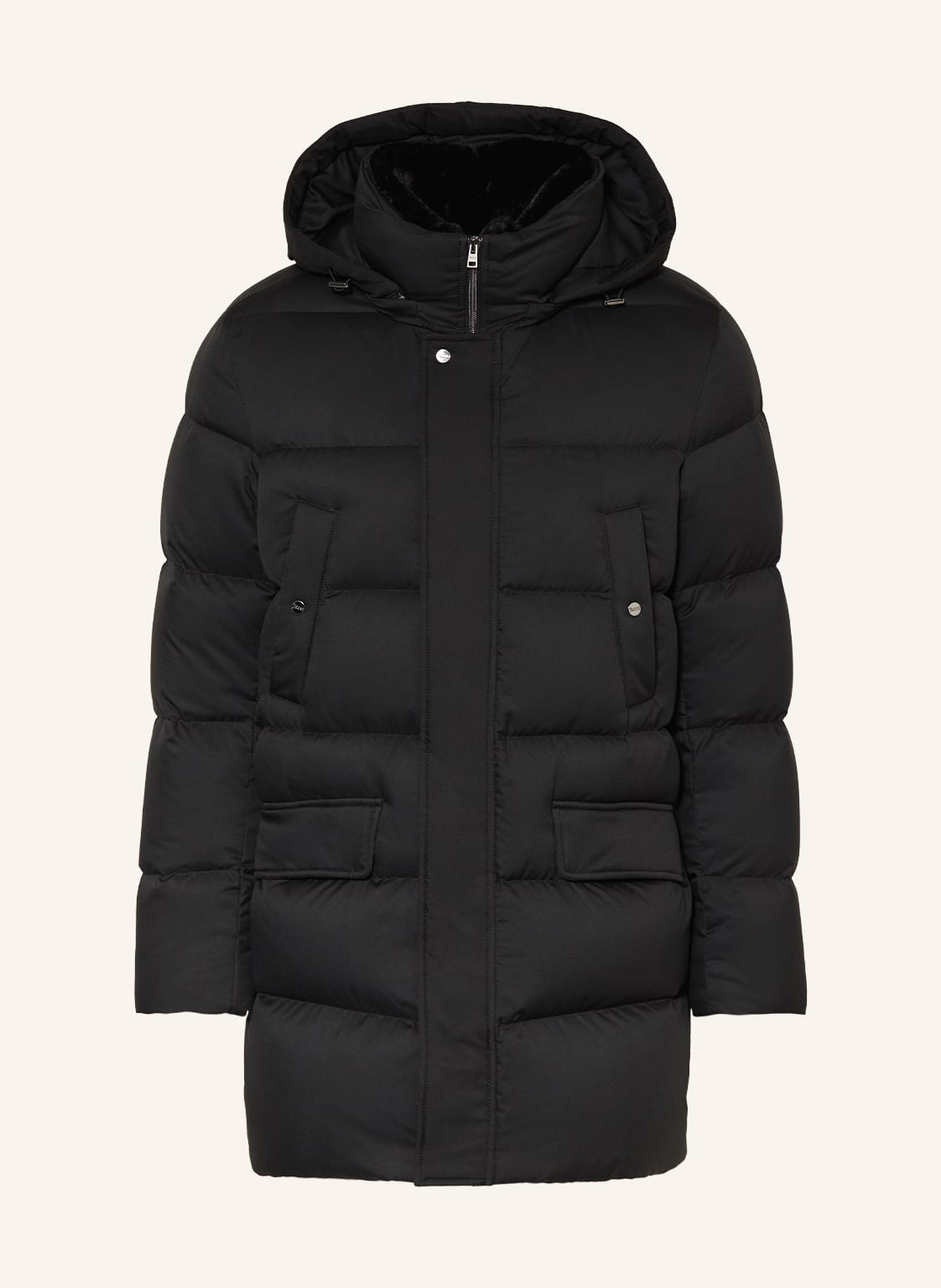 Herno Daunenjacke Mit Abnehmbarer Kapuze schwarz von HERNO