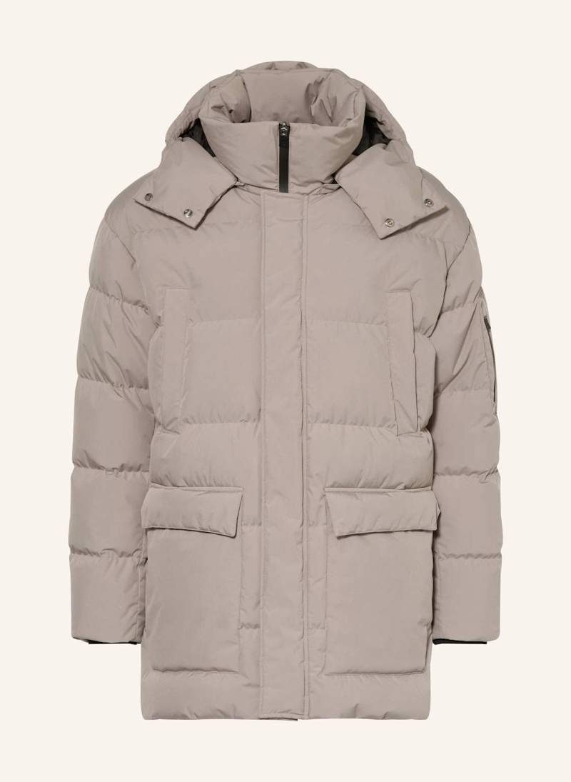 Herno Daunenparka Mit Abnehmbarer Kapuze grau von HERNO