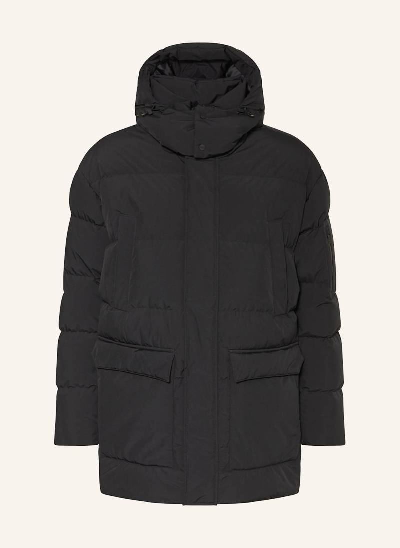 Herno Daunenparka Mit Abnehmbarer Kapuze schwarz von HERNO