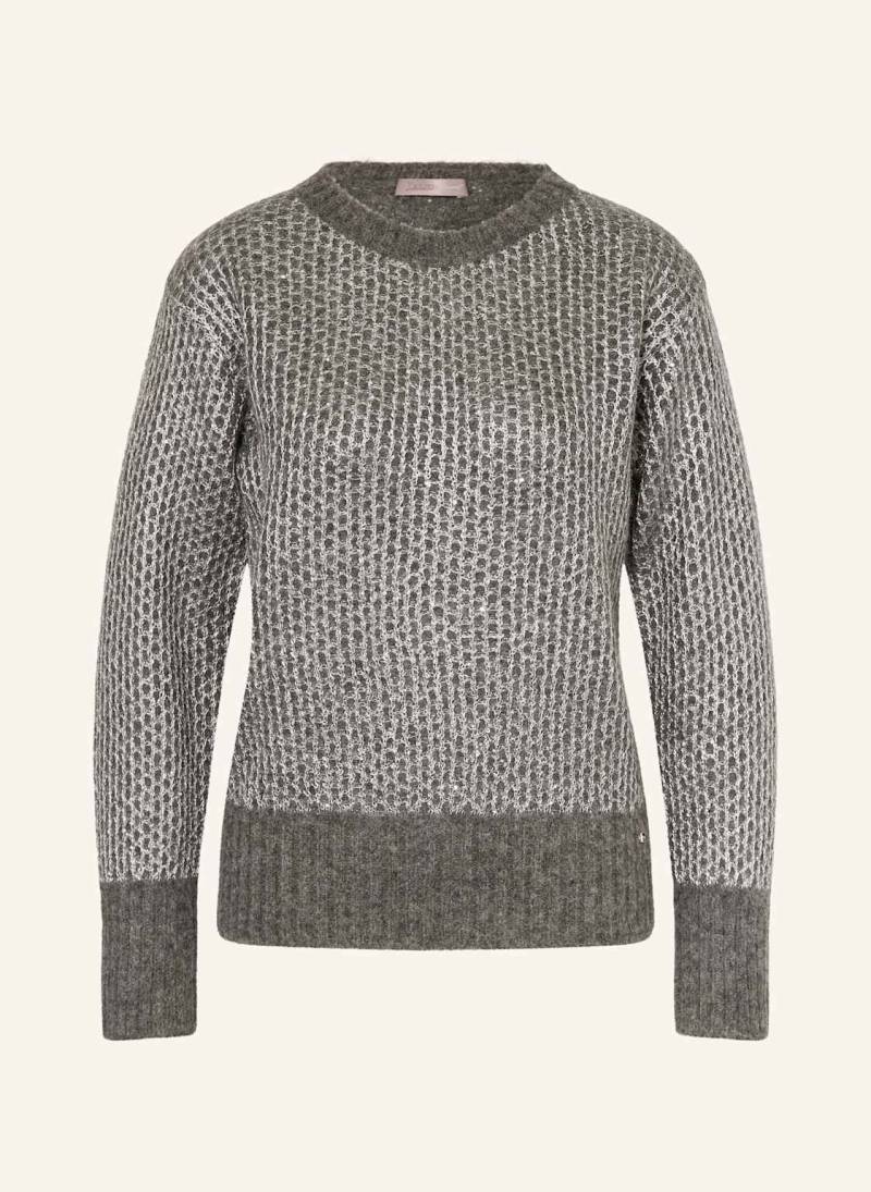 Herno Pullover Mit Alpaka Und Pailletten grau von HERNO