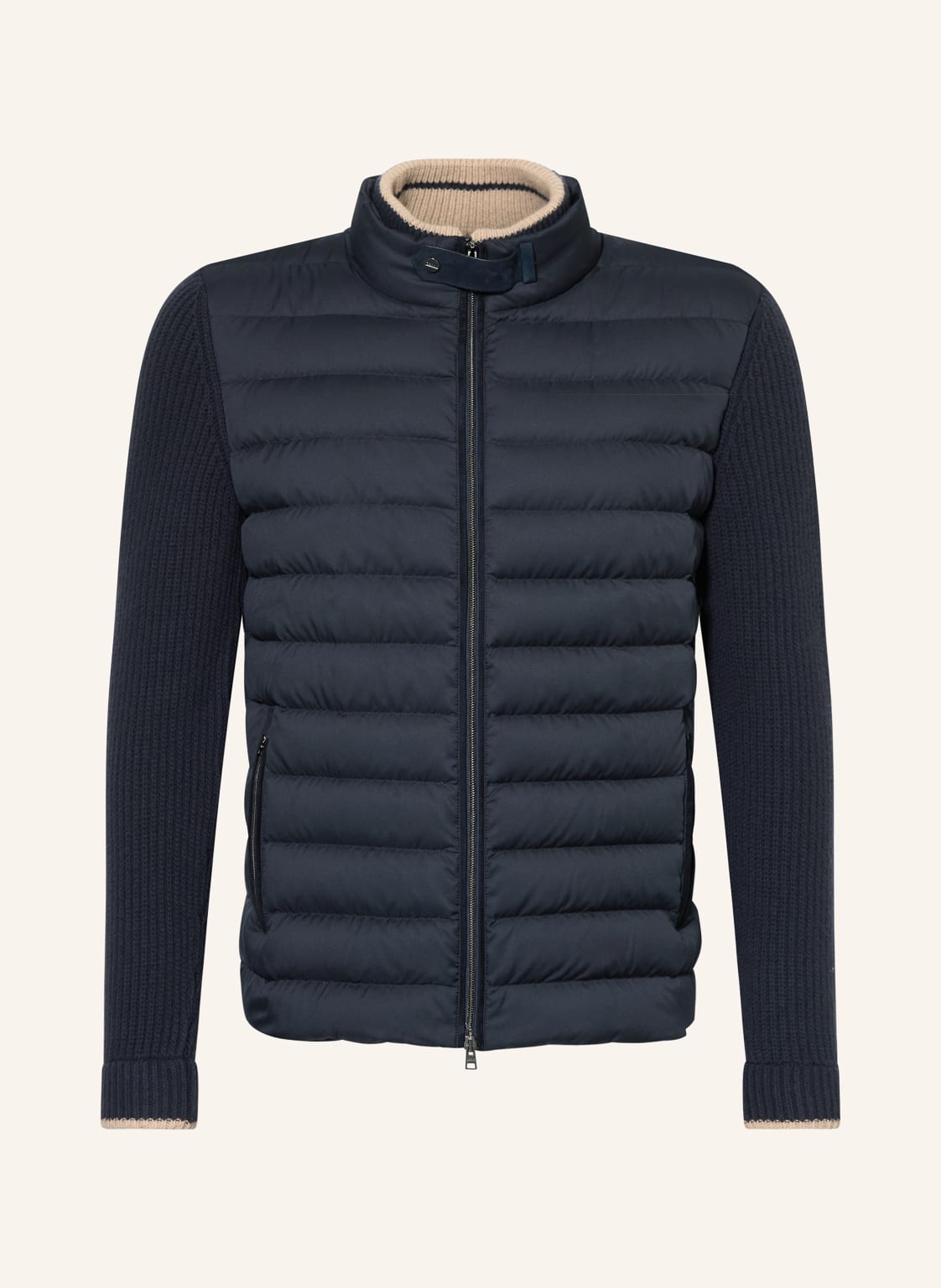 Herno Strickjacke Im Materialmix blau von HERNO